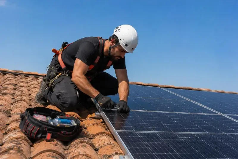 Maintenance et monitoring de panneaux solaires à Luchat
